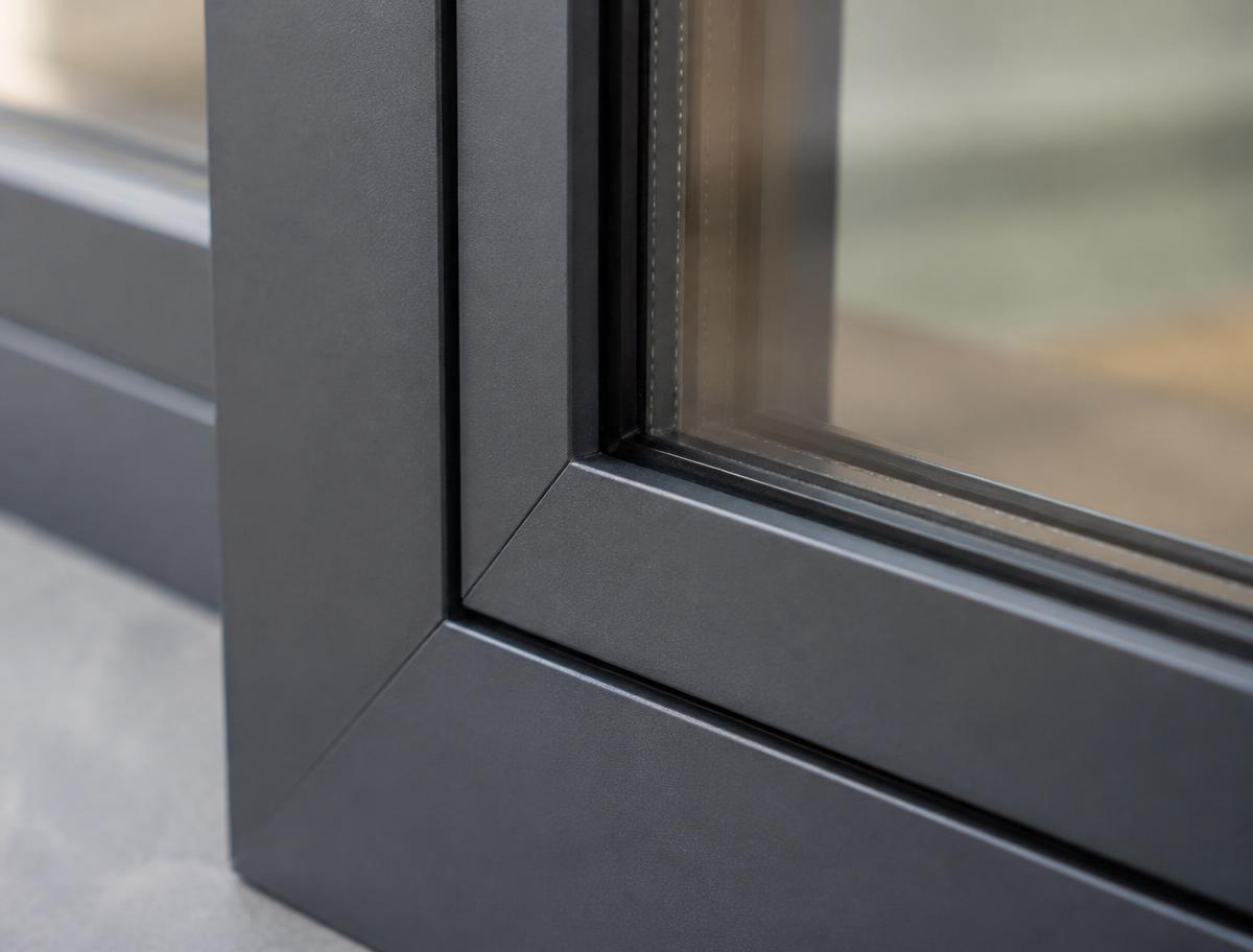 supply only aluminium windows — finish and colour detail