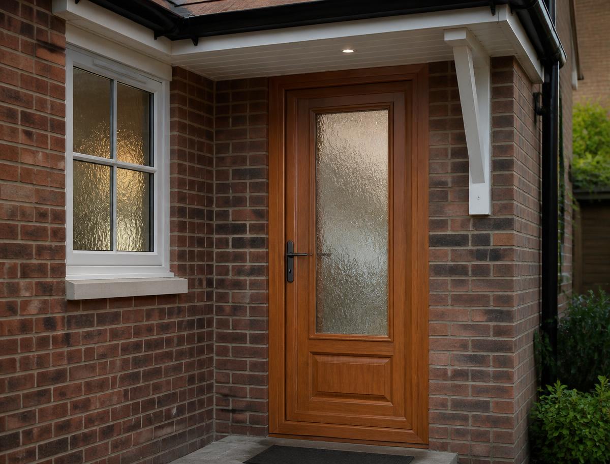 supply only uPVC doors — shown in a finished opening