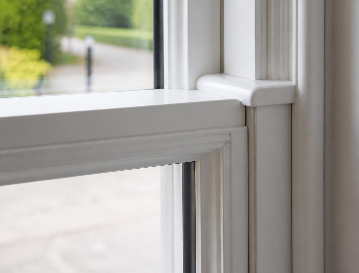 supply only uPVC sash windows — finish and colour detail