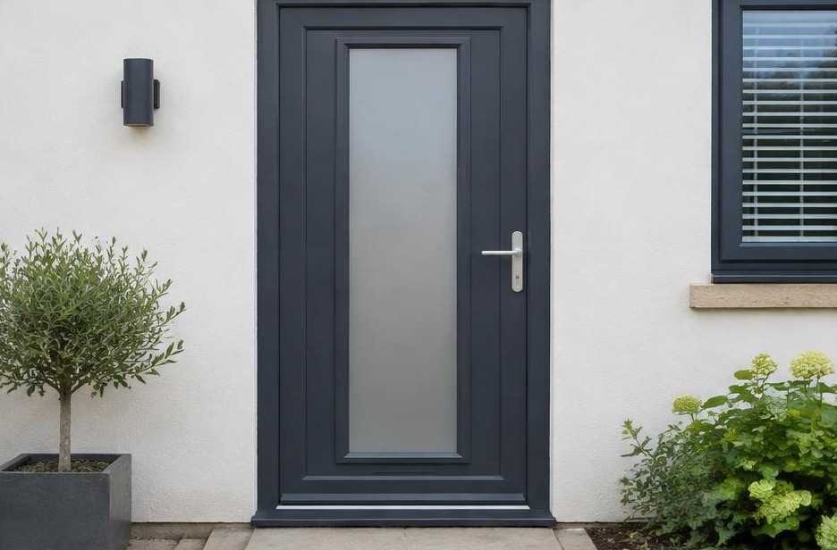 uPVC doors online — anthracite glazed entrance door
