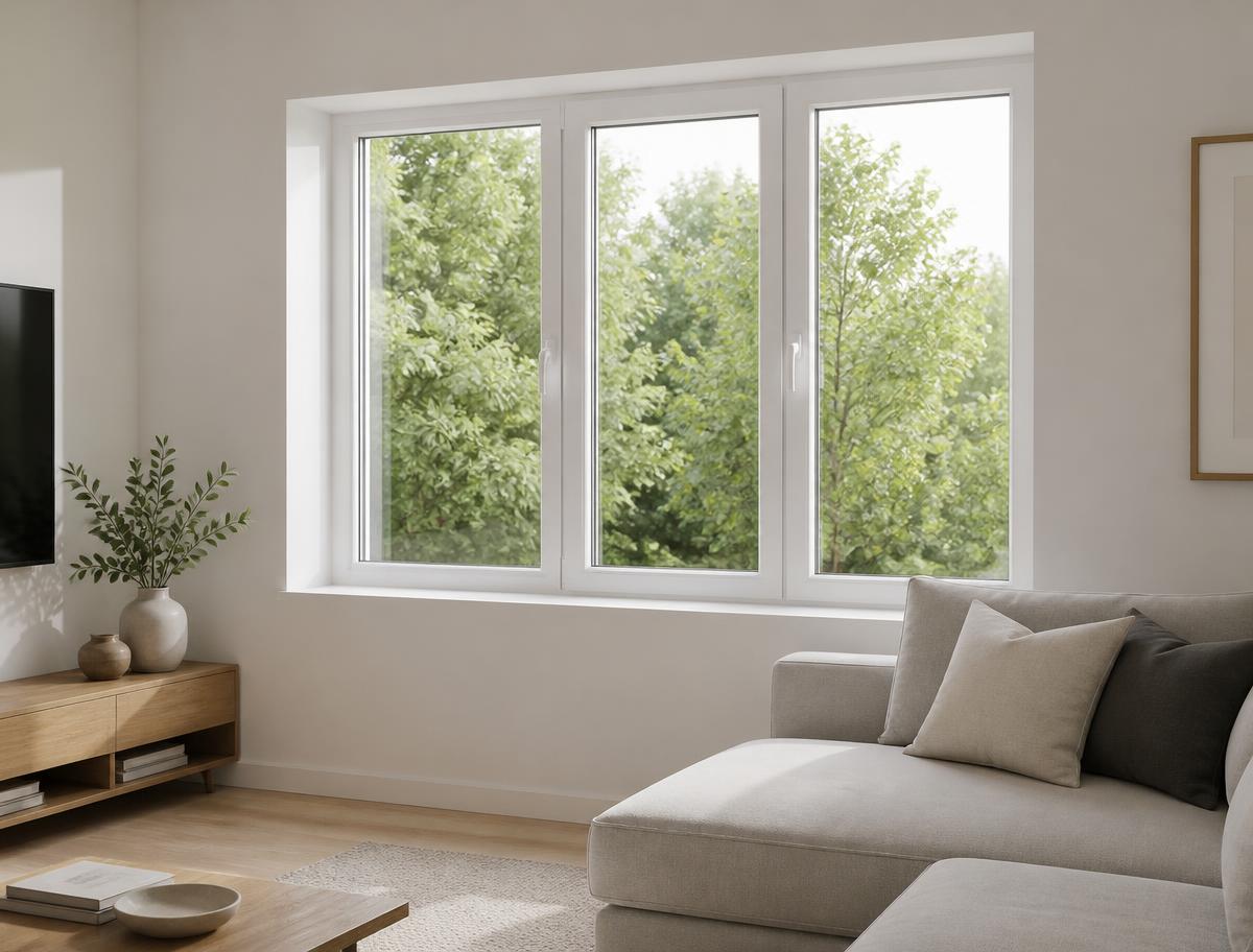 uPVC windows online — shown in a finished opening